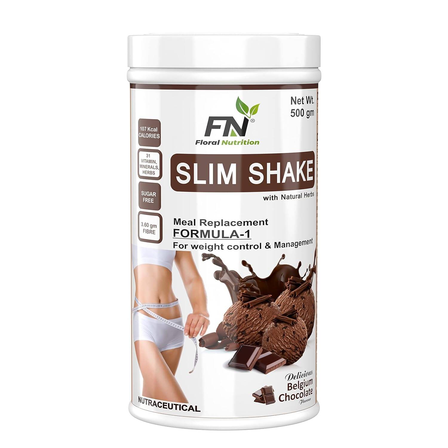 Floral Nutrition Slim Shake Belgium Chocolate Flavor - Distacart