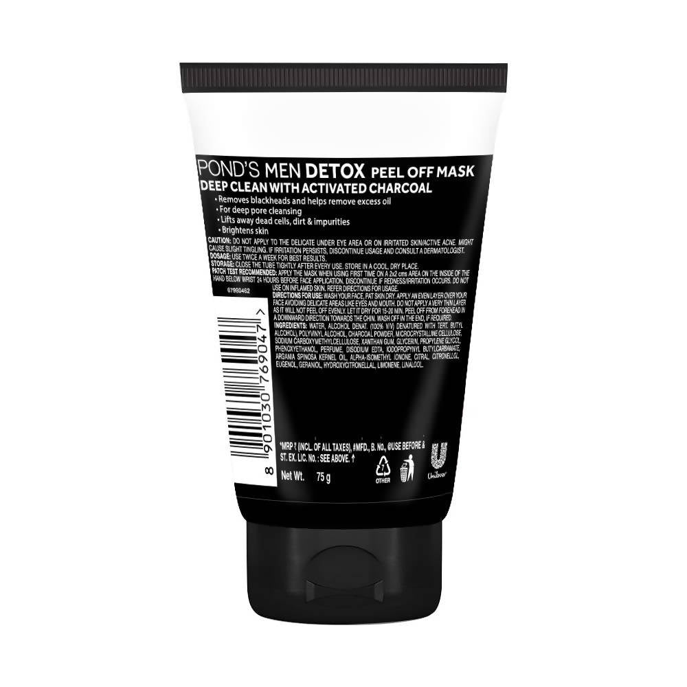 Ponds Men Charcoal Blackhead Removal Detox Peel Off Mask 75 gm