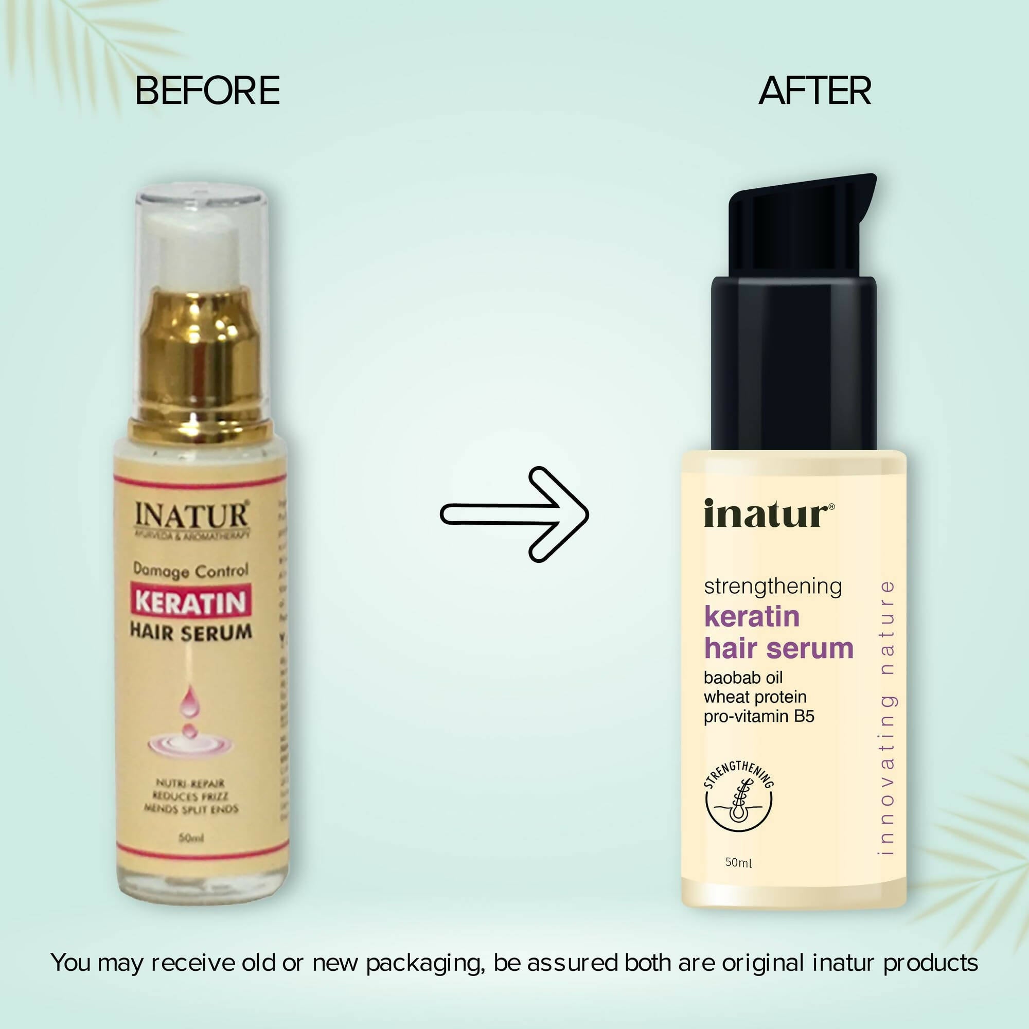 Inatur Strengthening Keratin Hair Serum - Distacart