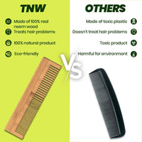Thumbnail for The Natural Wash Neem Wood Comb