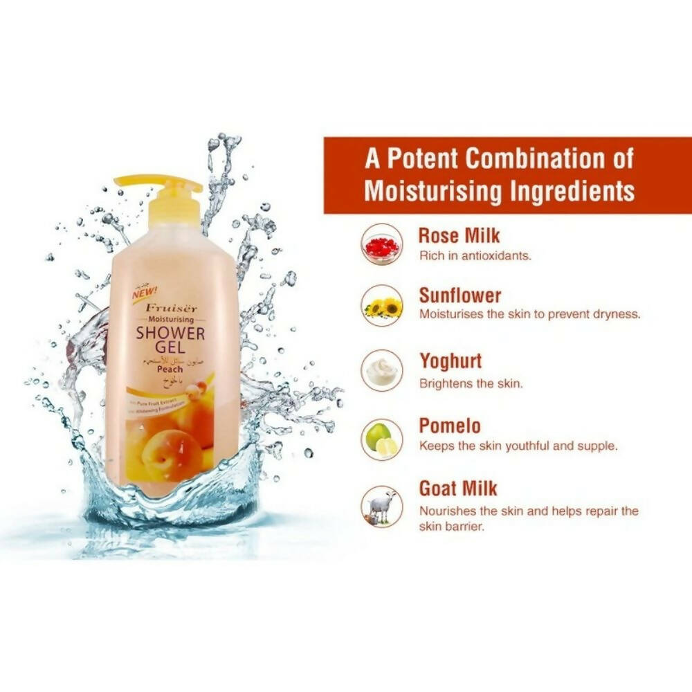 Fruiser Moisturizing Shower Gel (Peach) - Distacart