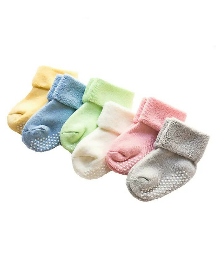 AHC Baby Socks Cotton Breathable Anti Skid Thick Warm Kids Socks - Distacart