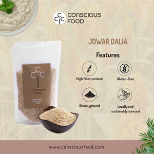 Conscious Food Organic Split Sorghum (Jowar Dalia)
