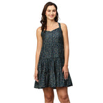 Thumbnail for Beige Modal Chanderi Tie Dye Printed Dress - Poonam - Distacart