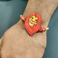 Thumbnail for Bhai Please Lion King Musafa Wooden Rakhi - Distacart