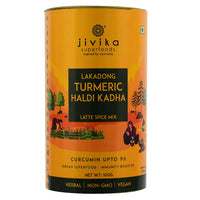 Thumbnail for Jivika Naturals Lakadong Turmeric Haldi Kadha Latte Spice Mix - Distacart