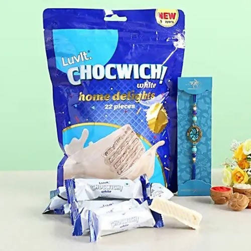 Striking Epoxy Rakhi & LuvIt Chocwich White