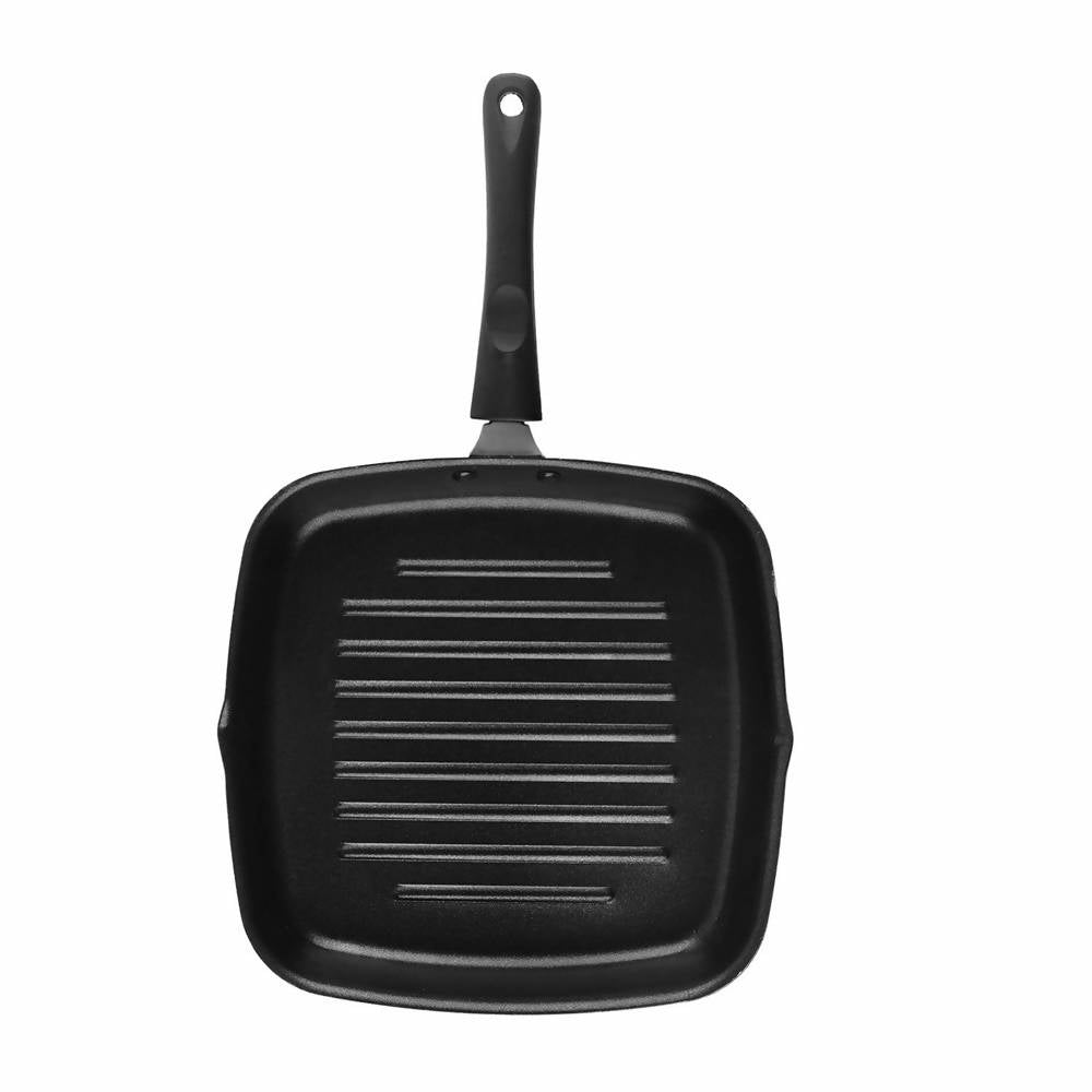Cello Aluminium Non Stick Grill Pan Square Black