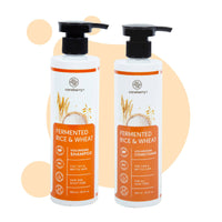 Thumbnail for Careberry Fermented Rice Water & Wheat Volumizing Shampoo + Conditioner For Thin & Brittle Hair - Distacart