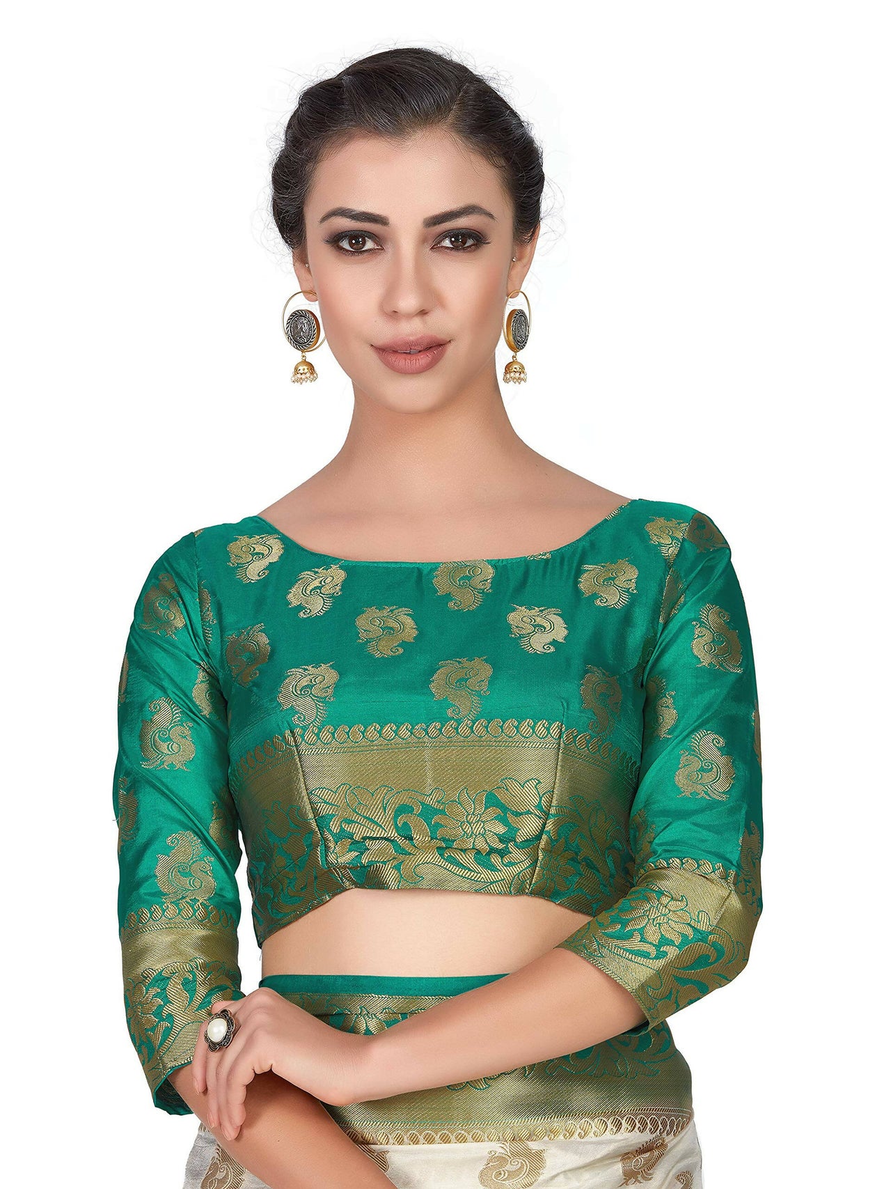 Mimosa Women's Kanchipuram Silk Beige Saree - Distacart