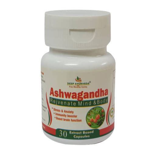 Deep Ayurveda Ashwagandha 500mg Veg Capsules - Distacart