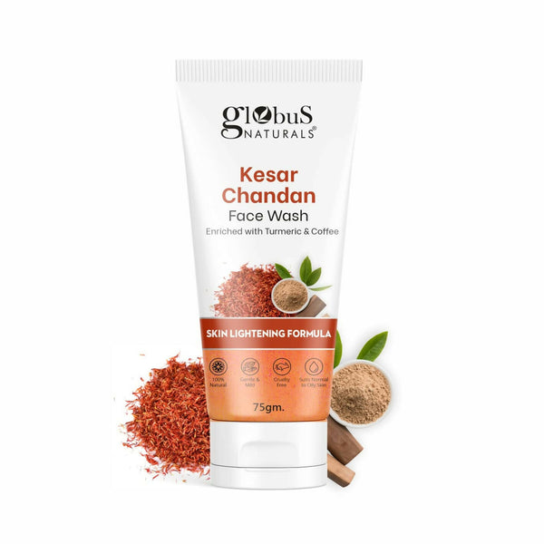 Globus Naturals Kesar Chandan Skin Lightening & Tan Removal Face wash - Distacart