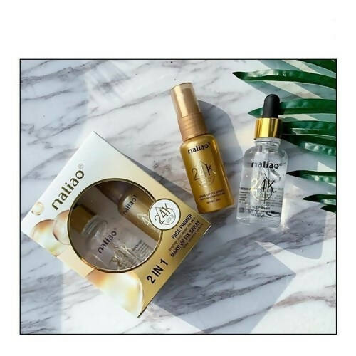 Maliao 24K Gold 2 In1 Face Primer And Makeup Fix Spray - Distacart