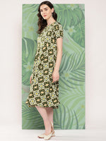 Thumbnail for InWeave Women's Dark Green Square Dress - Distacart