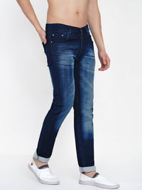 Thumbnail for Men Blue Heavy Fade Regular Fit Jeans - Bhama - Distacart