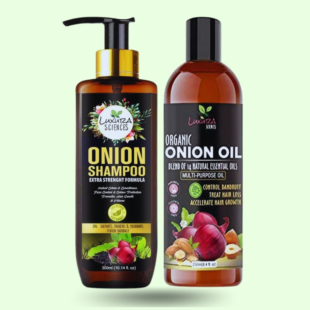 Luxura Sciences Onion Hair Oil for hair growth & Onion Shampoo - Distacart