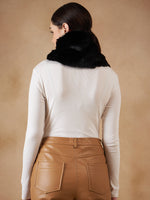Thumbnail for InWeave Women's Black Faux Fur Neck Warmer - Distacart