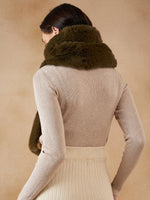 Thumbnail for InWeave Women's Mehandi Green Faux Fur Neck Warmer - Distacart