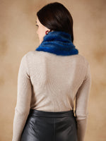 Thumbnail for InWeave Women's Royal Blue Faux Fur Neck Warmer - Distacart