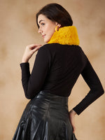 Thumbnail for InWeave Women's Yellow Fur Neckpiece - Distacart