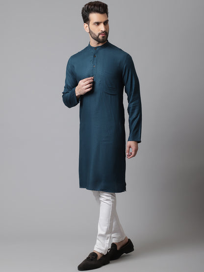 Even Apparels Green Kurta With Band Collar - Distacart