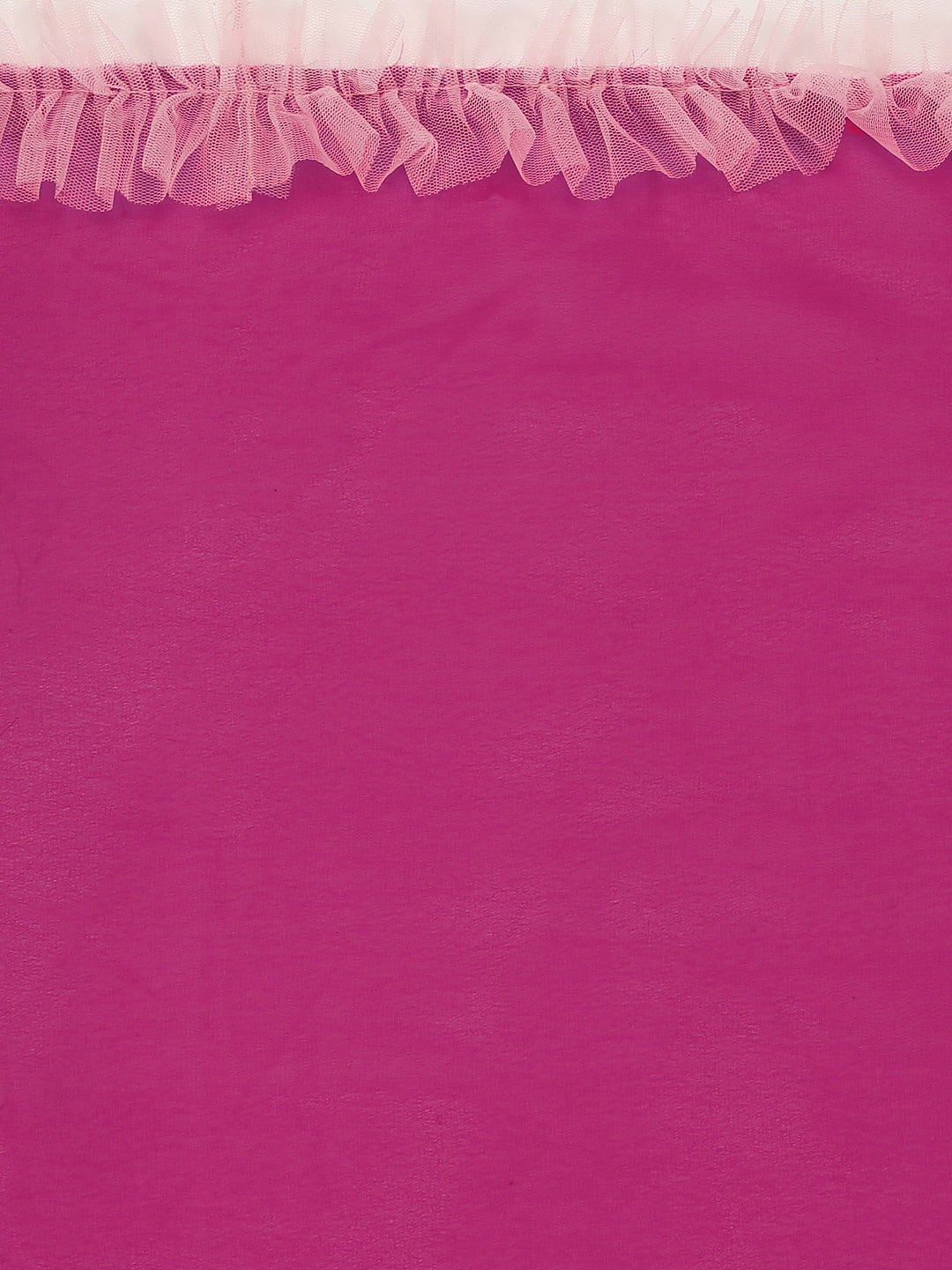 Sangria Magenta Solid Poly Georgette Ruffled Saree - Distacart