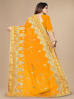 Thumbnail for Kalini Ethnic Motifs Embroidered Pure Georgette Saree - Distacart