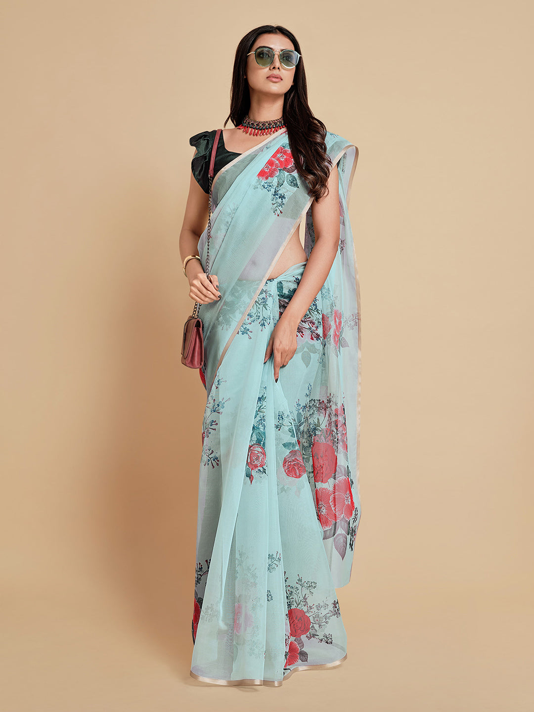 Sangria Women Blue Sarees - Distacart