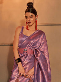 Thumbnail for Saree Mall Woven Design Zari Silk Blend Kanjeevaram Saree - Distacart