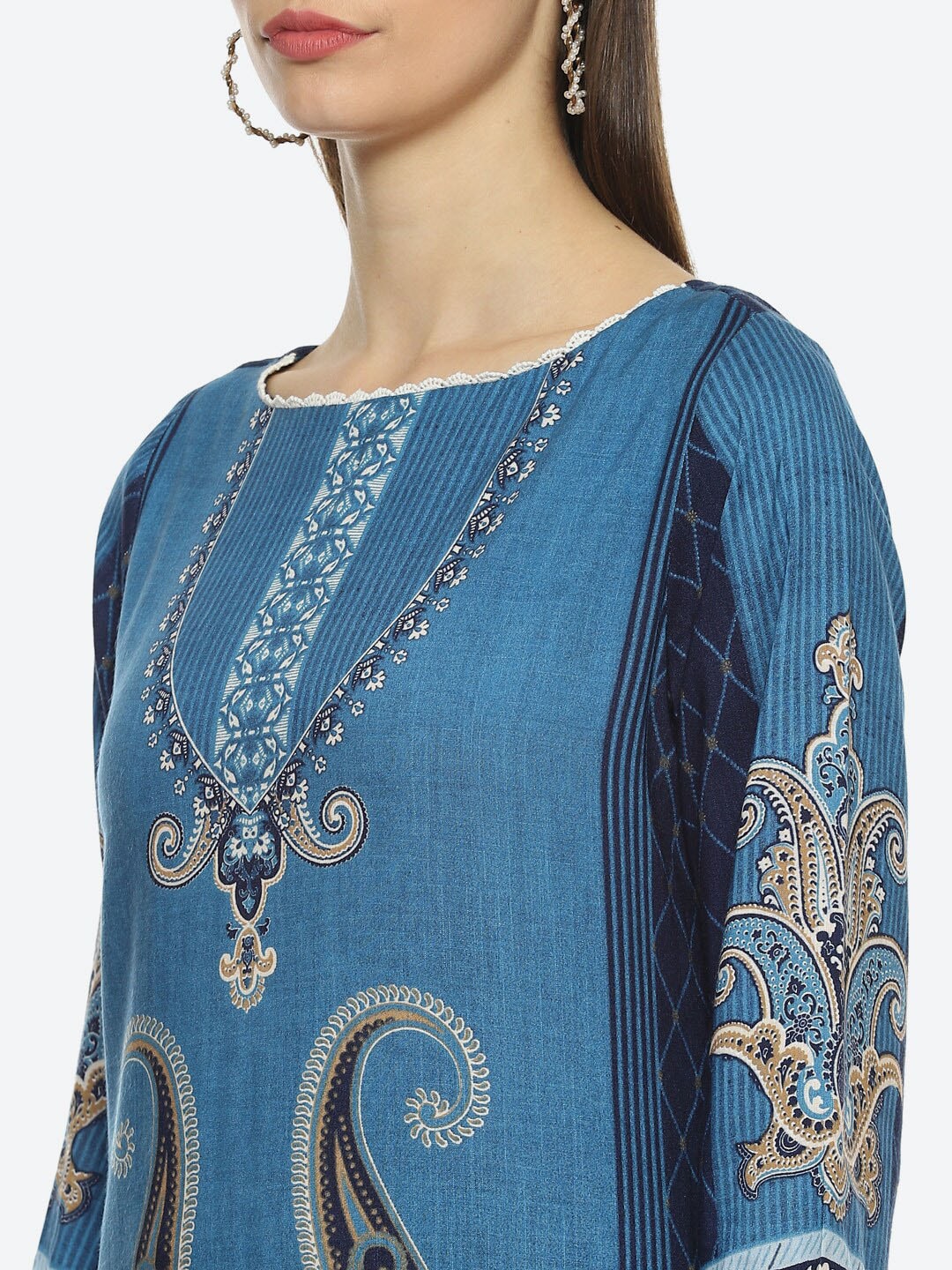 Biba Women Ethnic Motifs Printed Kurta - Distacart