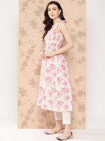 Thumbnail for Kalini Floral Printed White Romance Kurta - Distacart