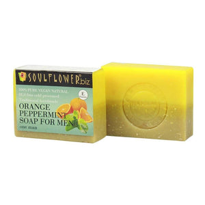 Soulflower Orange Peppermint Handmade Soap For Men - Distacart
