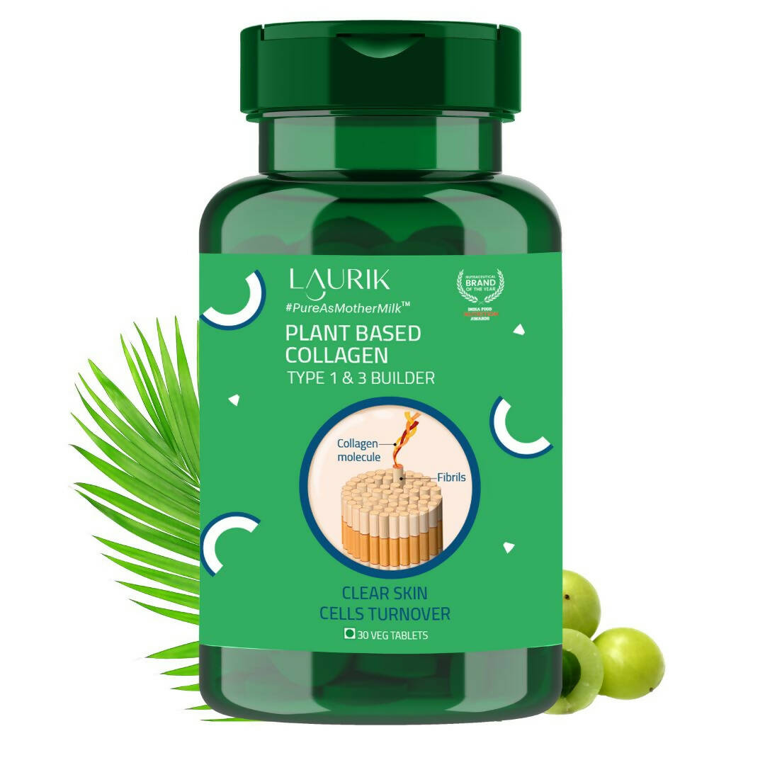 Laurik Plant Based Collagen Type 1 & 3 Tablets For Men And Women | Collagen Tablets For Skin Radiance And Elasticity - Distacart