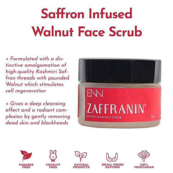 Enn Zaffranin Saffron & Walnut Face Scrub 50 gm