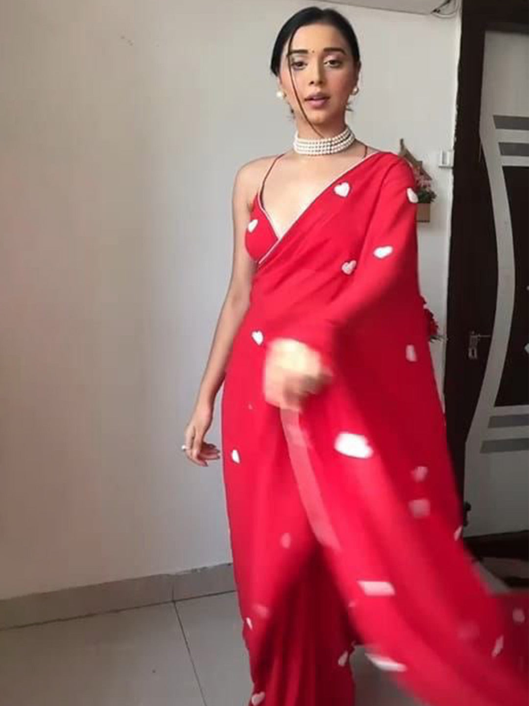 Kalini Abstract Printed Pure Georgette Mysore Silk Saree - Distacart