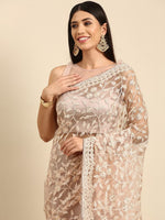 Thumbnail for Kalini Embroidered Beads And Stones Embellished Net Saree - Distacart