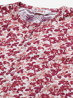 Thumbnail for Biba Women Off-White & Magenta Printed Kurta with Palazzos - Distacart