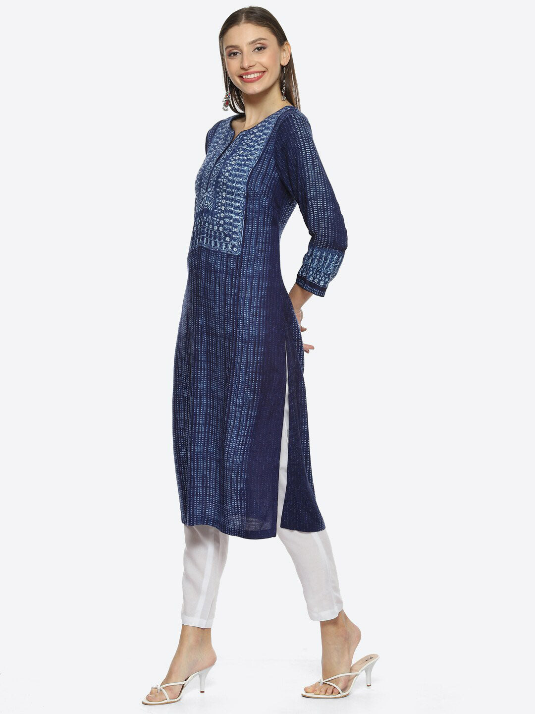 Biba Women Floral Printed Kurta - Distacart