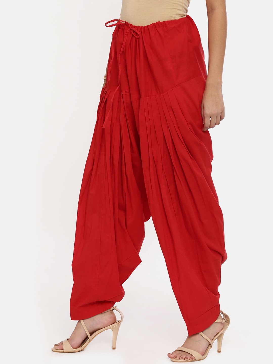 Souchii Red Solid Patiala - Distacart