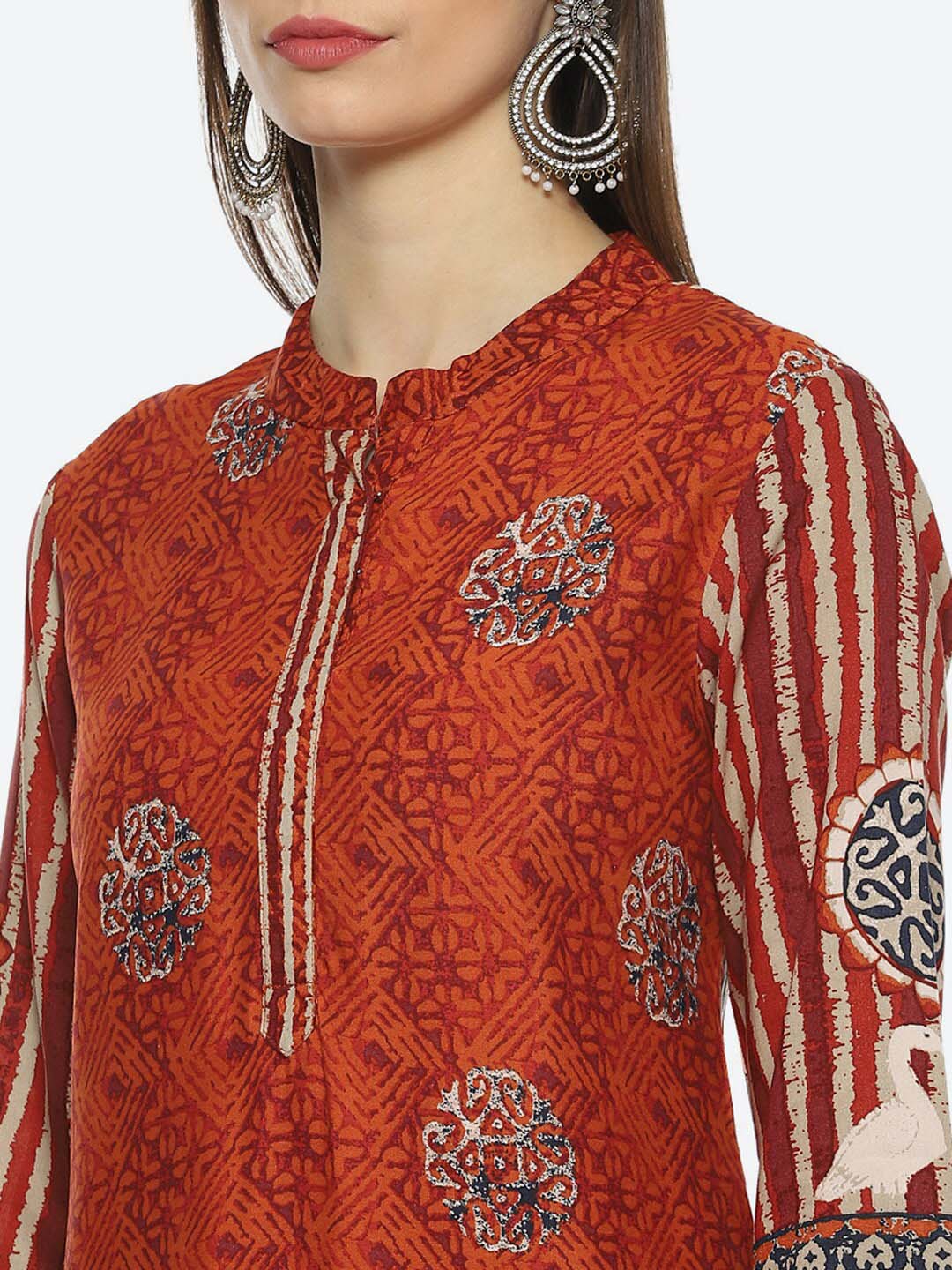 Biba Women Ethnic Motifs Printed Kurta with Palazzos & With Dupatta - Distacart