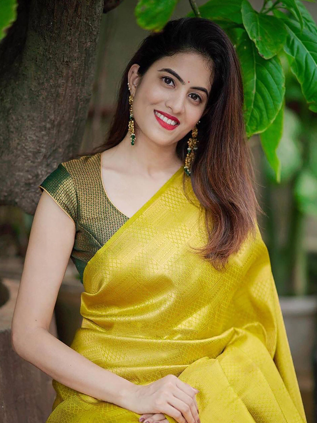Kalini Woven Design Silk Cotton Zari Banarasi Saree - Distacart