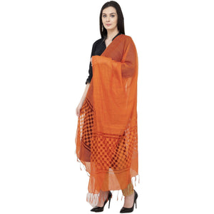 A R Silk Buta Cutting Regular Dupatta Color Orange Dupatta or Chunni