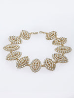 Thumbnail for Panash Gold-Toned & White Embellished Hairband - Distacart