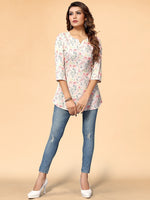 Thumbnail for Kalini Women Off White Floral Printed Kurta - Distacart