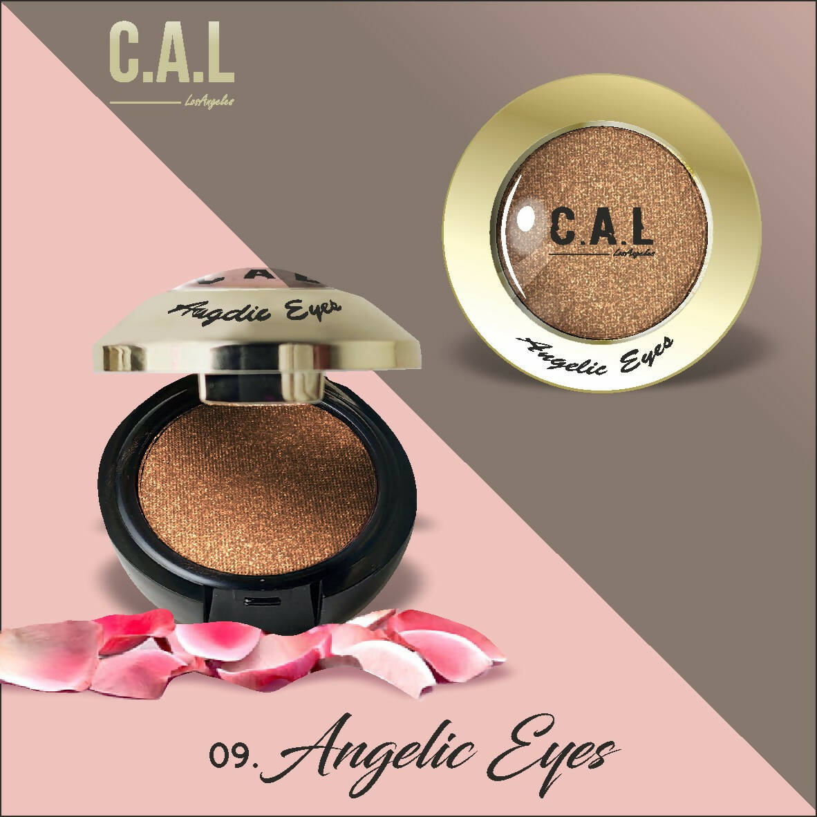CAL Los Angeles Angelic Eye Shadow (Single Eyes) 09-Brown - Distacart