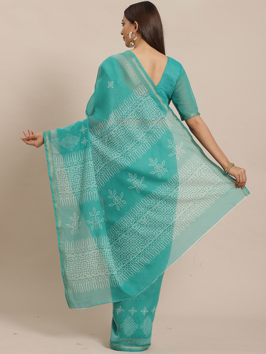 Saree Mall Ethnic Motifs Printed Banarasi Sarees - Distacart