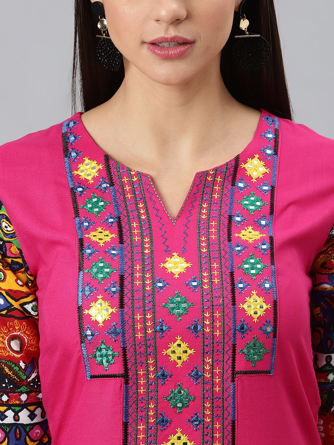 Khushal K Women Pink Yoke Design Kurta with Palazzos - Distacart