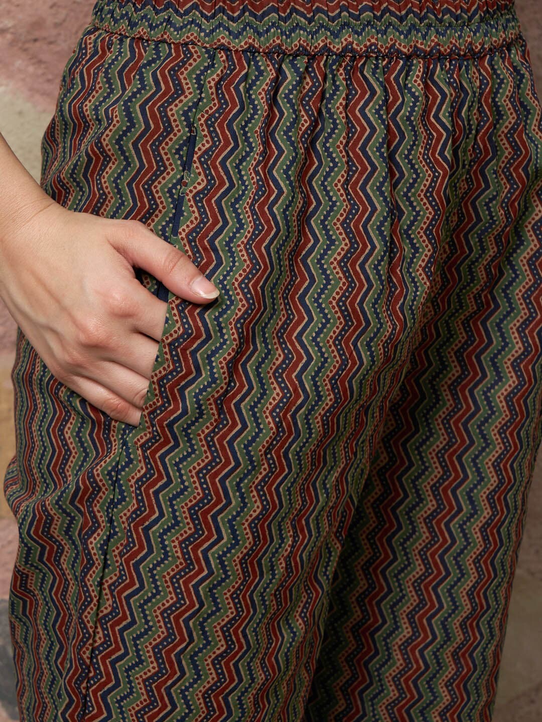 Sangria Printed Pure Cotton Kurta with Trousers & With Dupatta - Distacart