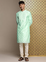 Thumbnail for House of Pataudi Ethnic Motifs Printed Jashn Kurta - Distacart