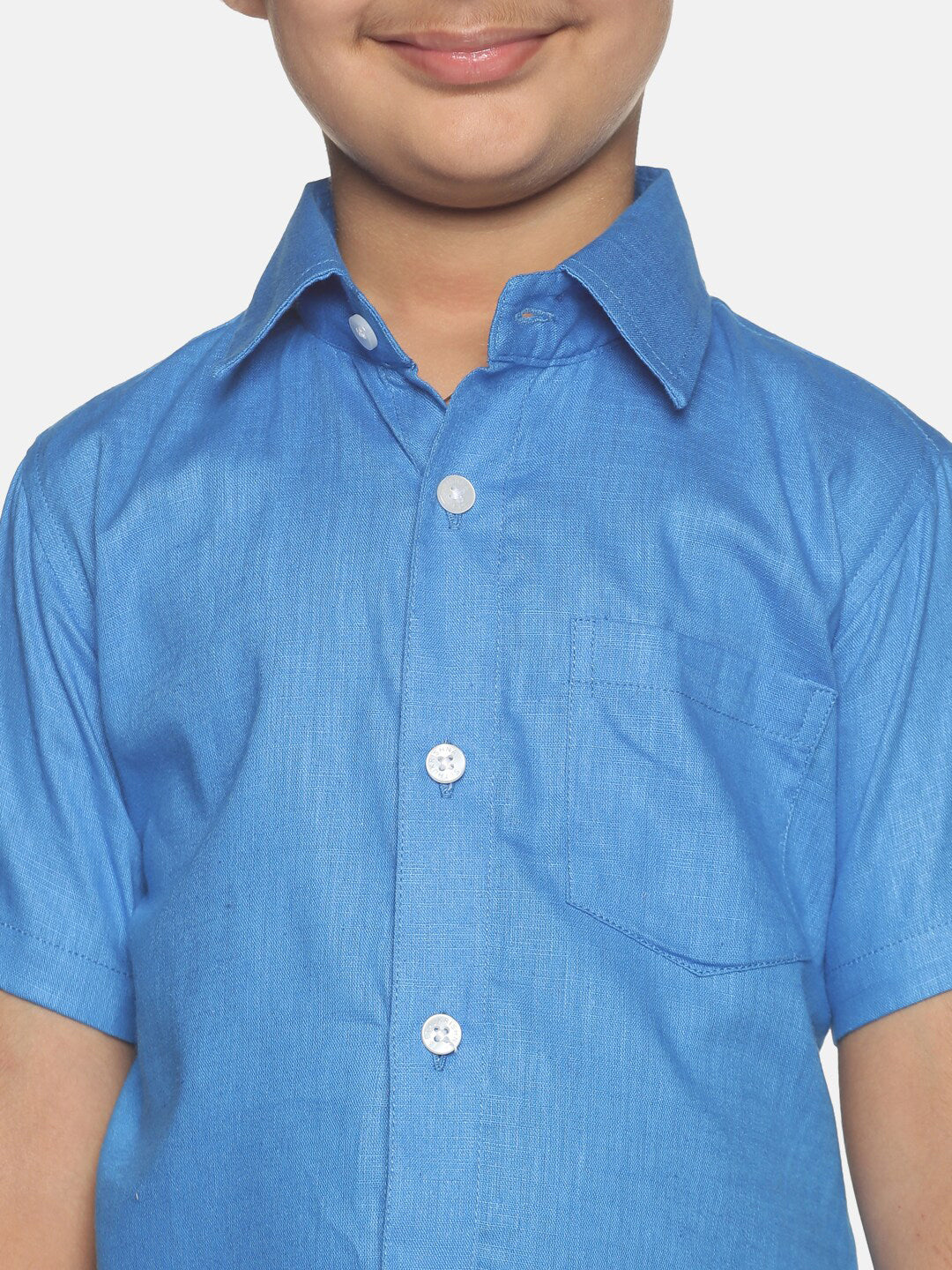 Sethukrishna Boys Blue & White Shirt with Dhoti - Distacart